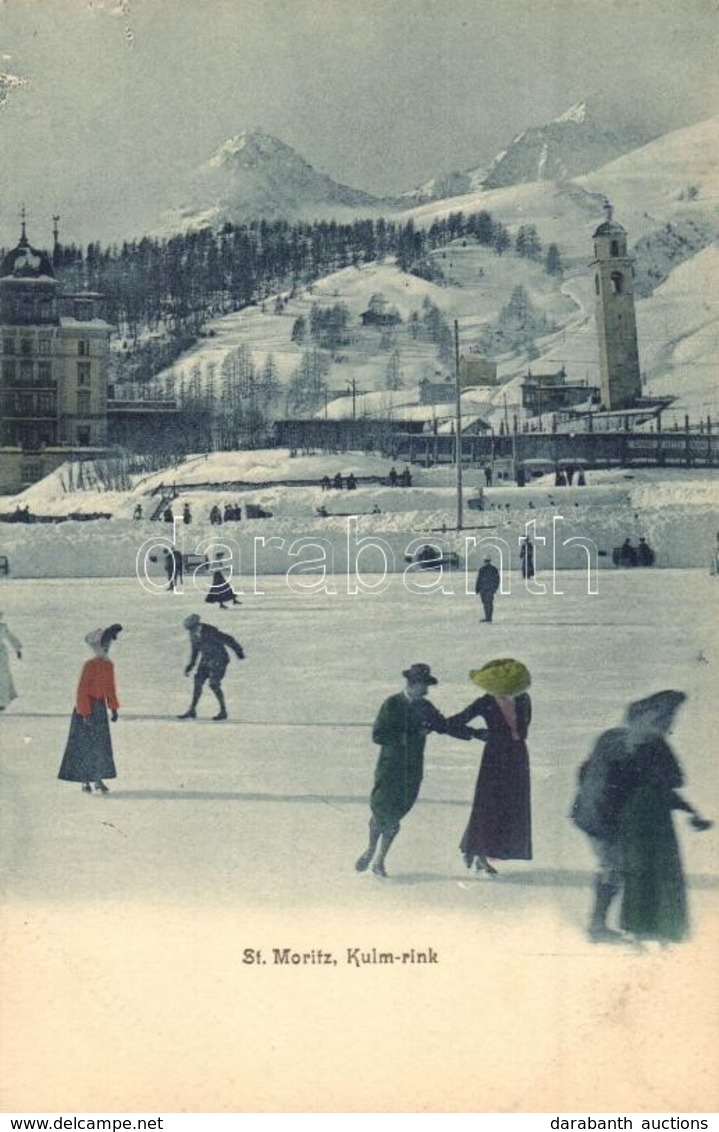 ** T1 St. Moritz, Kulm Rink / Winter Sport In Sankt Moritz, Ice Skating, Ice Skaters. Photograpie-Verlag Wehrli A.-G. 70 - Unclassified