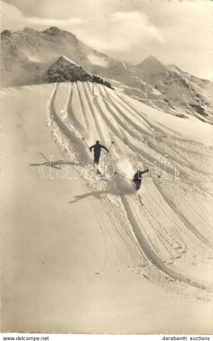 T2 Im Skigelände. Kl. Scheidegg, Jungfrau / Winter Sport, Skiing People - Unclassified