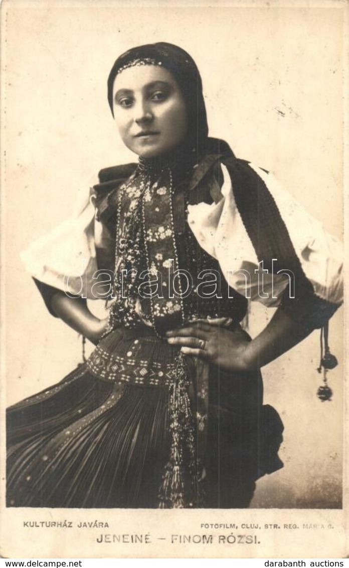 T2 Jeneiné - Finom Rózsi. Kultúrház Javára. Fotofilm / Hungarian Actress In Beautiful Folk Costume - Unclassified