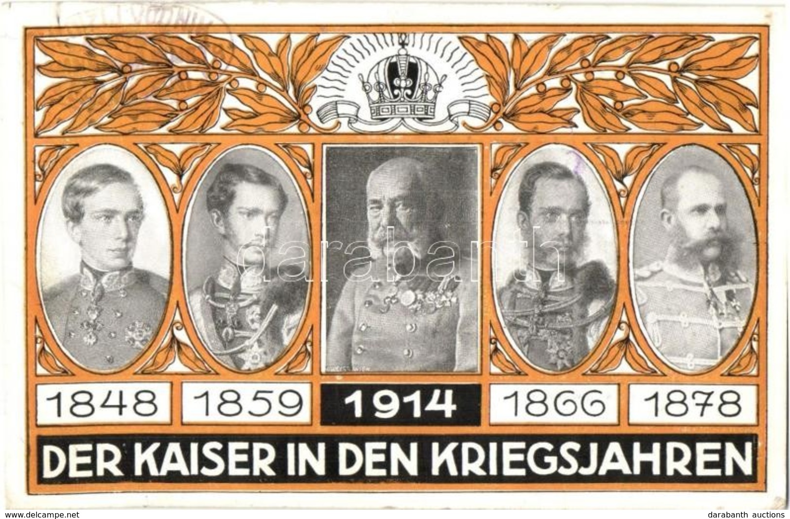 T2/T3 Der Kaiser In Den Kriegsjahren / Franz Joseph At The Time Of Various Wars, Offizielle Postkarte Für Das Rote Kreuz - Unclassified