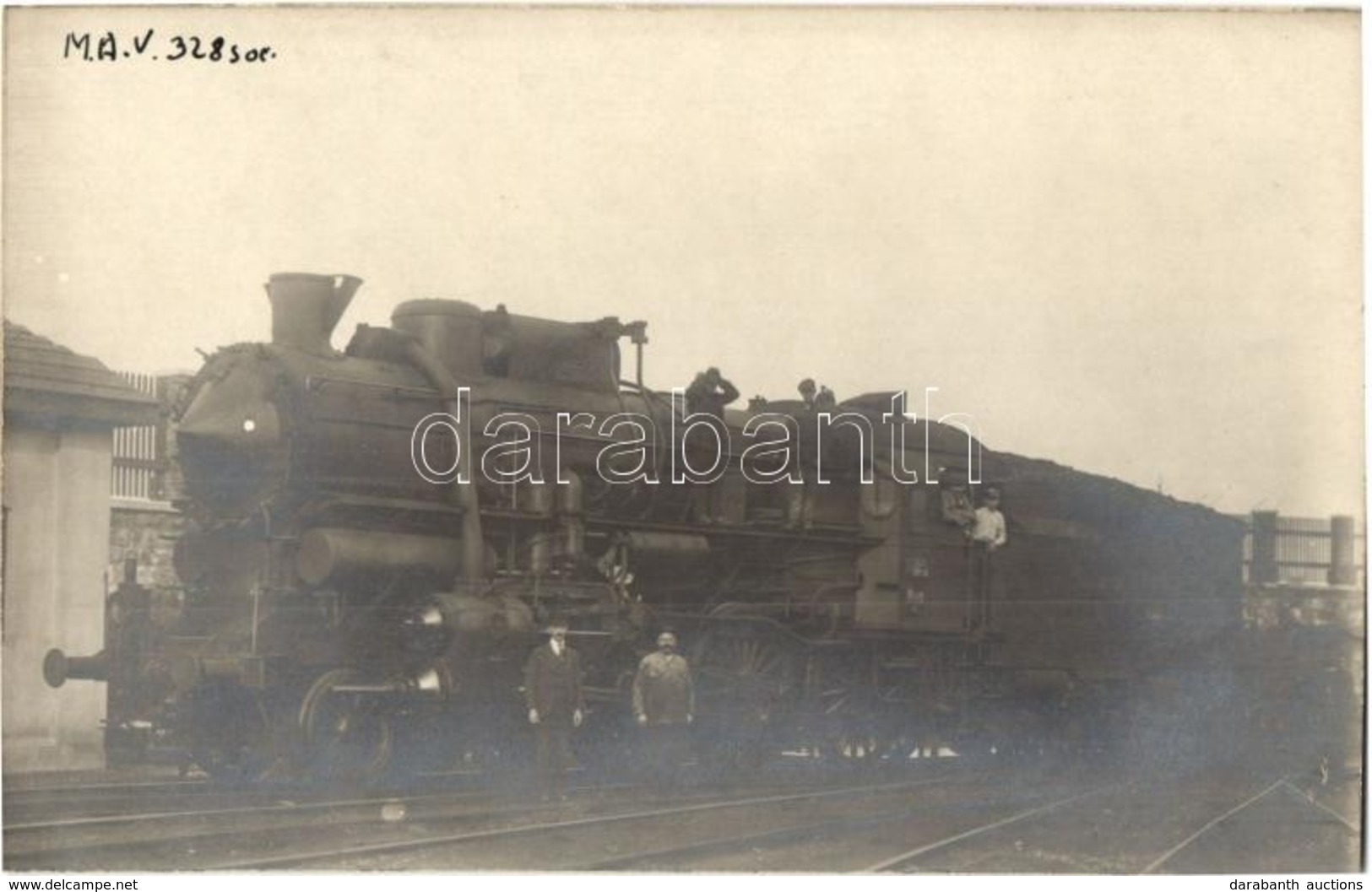 * T1/T2 MÁV (Magyar Királyi Államvasutak) 328. Sor 003. III. 425. Gőzmozdonya / Hungarian State Railways's Locomotive. P - Non Classificati