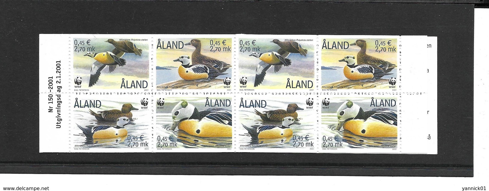 ALAND - CARNET 2 X 4 TP C183 - 183/186 - Aland