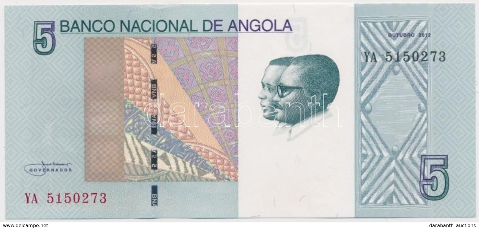 Angola 2012. 5K T:I
Angola 2012. 5 Kwanzas C:UNC - Non Classificati