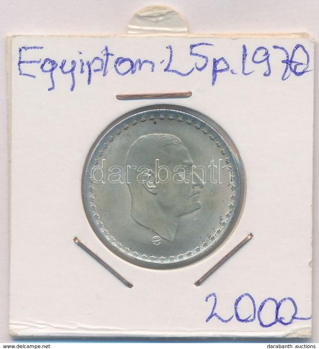 Egyiptom 1970. 25p Ag 'Nasser' Lezárt Fóliában T:1-,2 
Egypt 1970. 25 Piastres Ag 'Nasser' In Sealed Foil C:AU,XF 
Kraus - Non Classificati