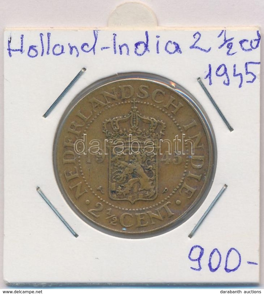 Holland Kelet-India 1945. 2 1/2c Br Lezárt Fóliában T:2 
Netherland East Indies 1945. 2 1/2 Cent Br In Sealed Foil C:XF  - Ohne Zuordnung