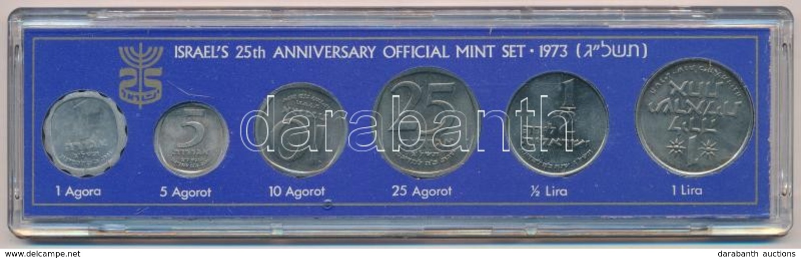 Izrael 1973. 1a-1L (6xklf) 'Izrael 25. évfordulója' Forgalmi Sor Tokban, Tanúsítvánnyal T:1,1- 
Israel 1973. 1 Agora - 1 - Non Classificati