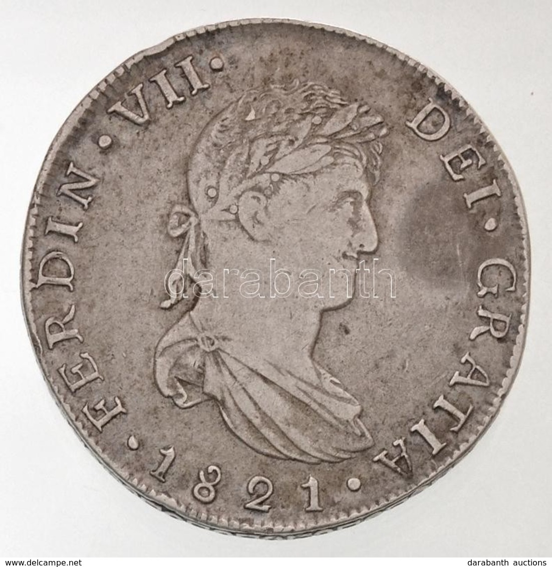 Mexikó / Guanajuato 1821Go-JM 8R Ag 'VII. Ferdinánd' (26,82g) T:2- / Mexico / Guanajuato 1821Go-JM 8 Reales Ag 'Ferdinan - Ohne Zuordnung