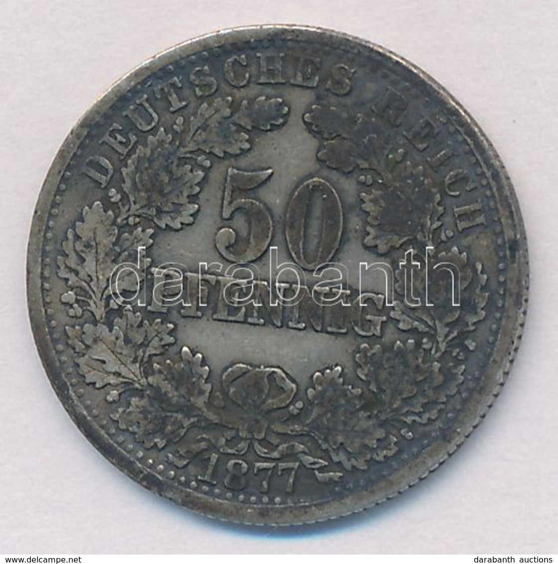 Német Birodalom 1877E 50pf Ag T:2- Patina
German Empire 1877E 50 Pfennig Ag C:VF Patina
Krause KM#8 - Ohne Zuordnung