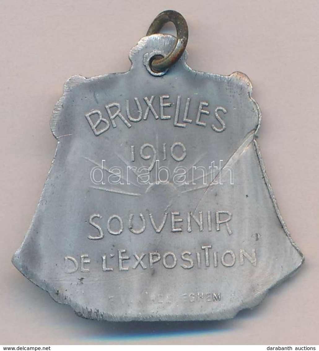 Belgium 1910. 'Souvenir De L'Exposition' Al Medál A Brüsszeli Világkiállításról Füllel és 'PIRARI(?)' Gyártói Jelzéssel. - Unclassified