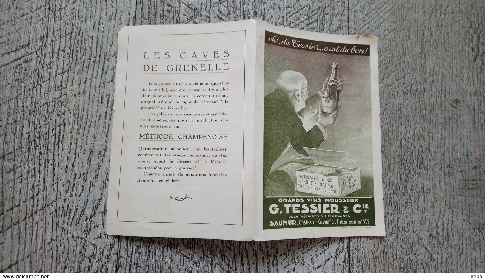 Tarif Grands Vins Mousseux Tessier Saumur Chateau De Grenelle - Rechnungen