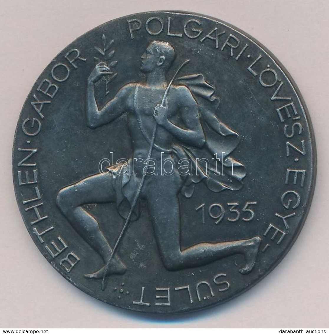 1935. 'Bethlen Gábor Polgári Lövész Egyesület' Fém Plakett (41mm) T:2 - Non Classificati