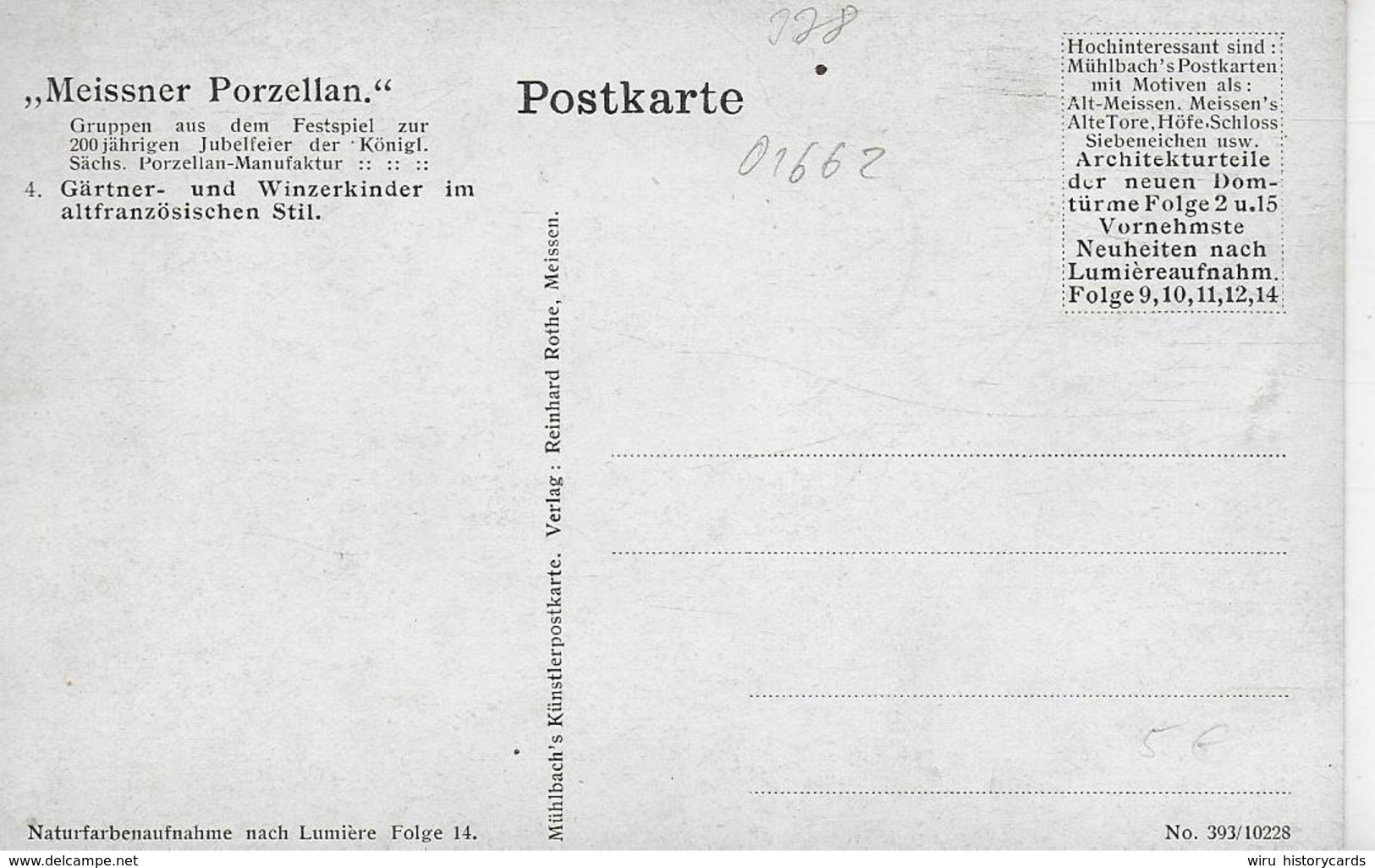 AK 0160  Meissner Porzellan - Gärtner- & Winzerkinder Im Altfranzösischen Stiel Um 1920 - Kunstgegenstände