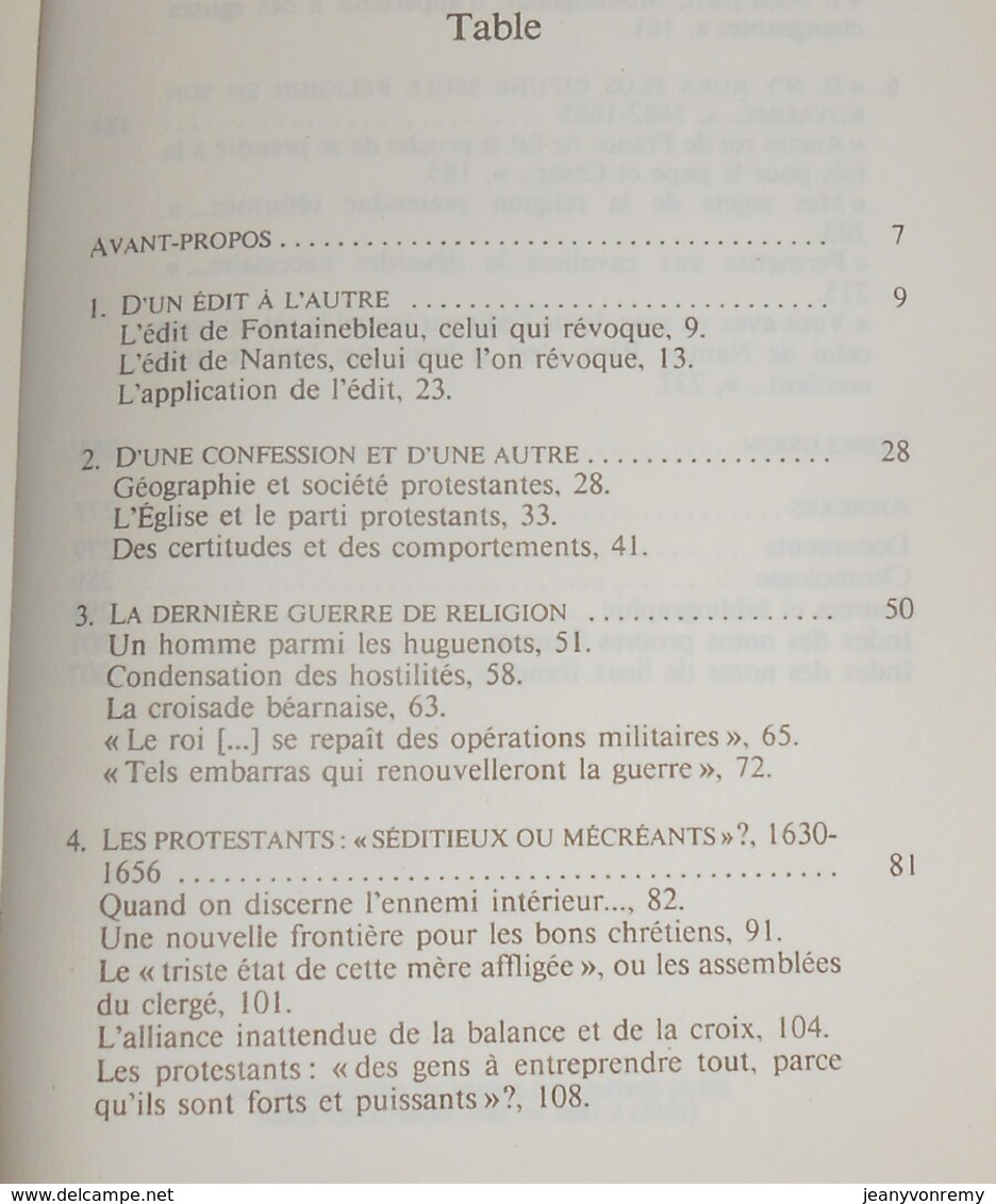 L'Edit De Nantes Et Sa Révocation. Histoire D'une Intolérance. Janine Garrisson. 1985. - Histoire