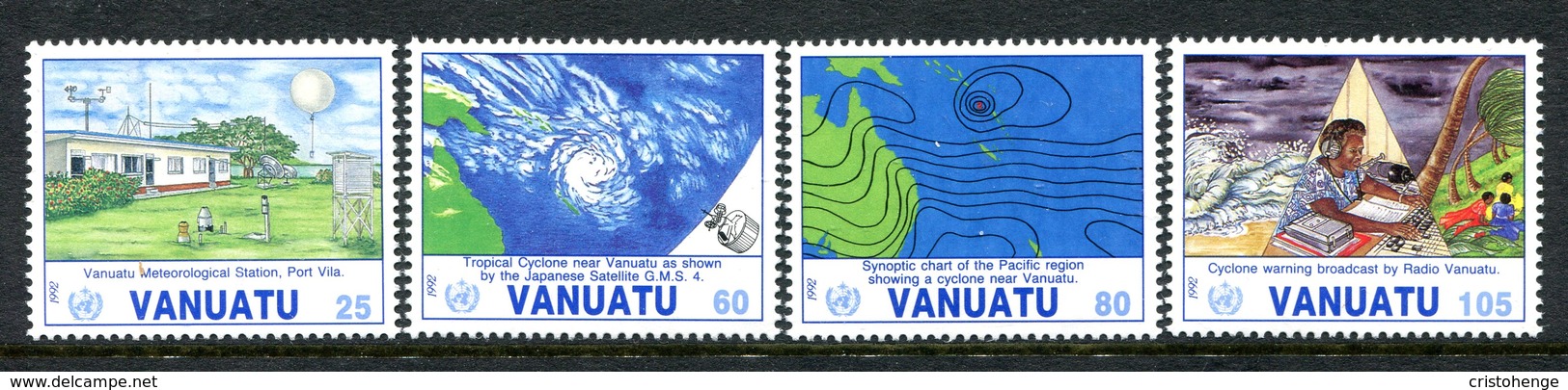 Vanuatu 1992 10th Anniversary Of Membership Of World Meteorological Organization Set MNH (SG 597-600) - Vanuatu (1980-...)