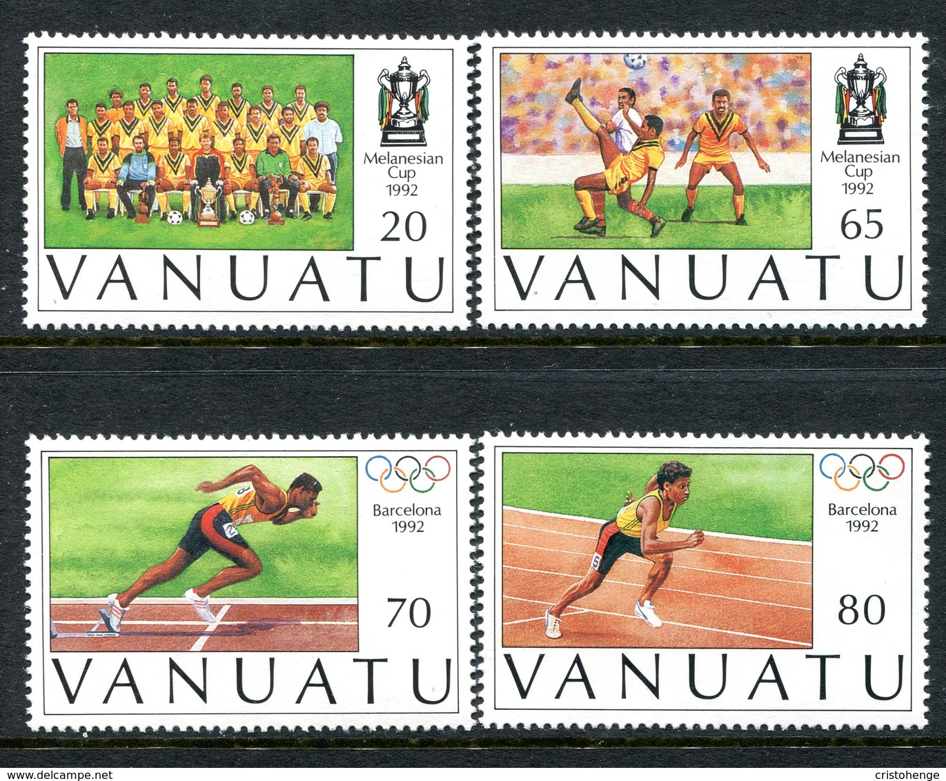 Vanuatu 1992 Participation In Melanesian Football Cup And Olympic Games Set MNH (SG 601-604) - Vanuatu (1980-...)