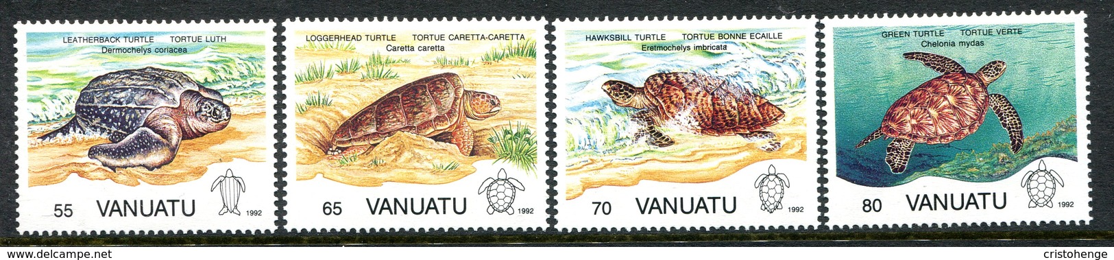 Vanuatu 1992 Turtles Set MNH (SG 609-612) - Vanuatu (1980-...)