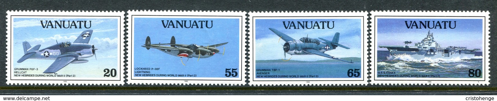 Vanuatu 1993 50th Anniversary Of Outbreak Of The Pacific War - 2nd Issue Set MNH (SG 623-626) - Vanuatu (1980-...)