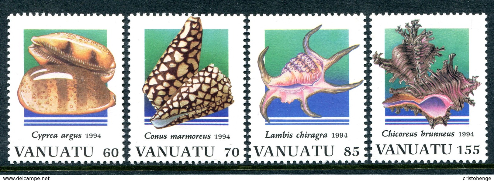 Vanuatu 1994 Shells - 2nd Issue Set MNH (SG 665-668) - Vanuatu (1980-...)