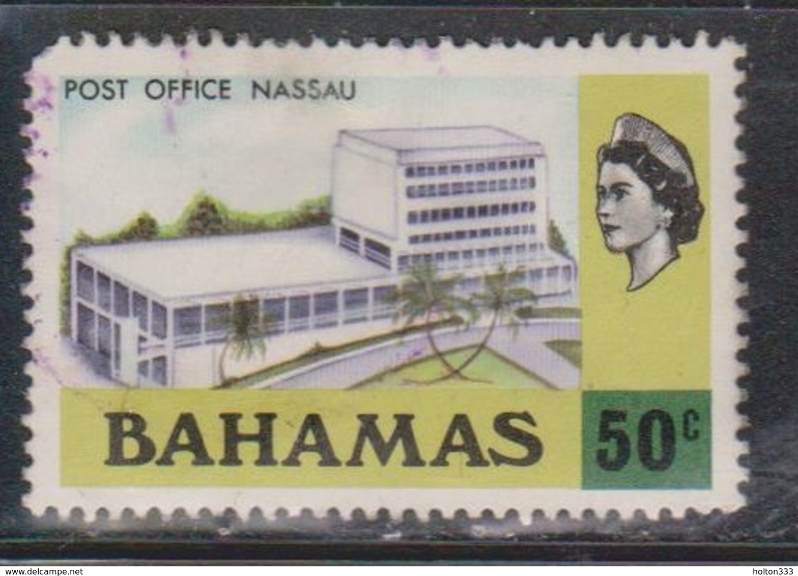 BAHAMAS Scott # 327 Used - QEII & Post Office Nassau - 1963-1973 Ministerial Government