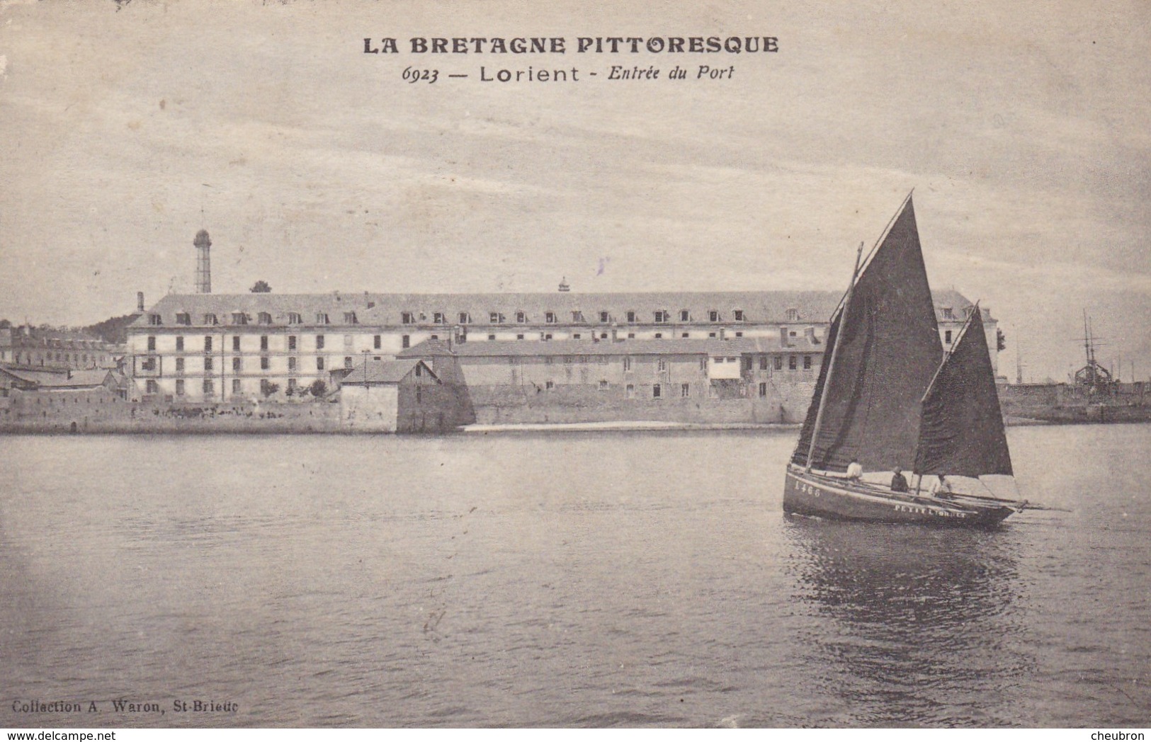 56. LORIENT. CPA  ENTRÉE DU PORT. ANNEE 1918 + TEXTE - Lorient