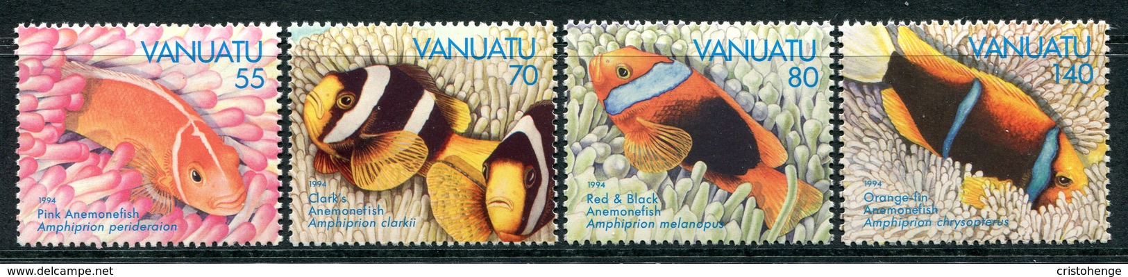 Vanuatu 1994 Anemonefish Set MNH (SG 674-677) - Vanuatu (1980-...)