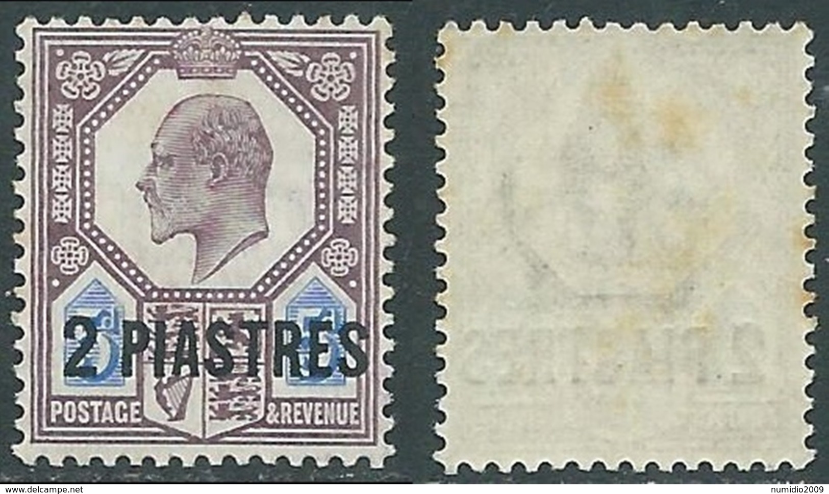 1905-08 BRITISH LEVANT TURKISH CURRENCY SG 14 2pi ON 5d MNH ** - F23-9 - Brits-Levant