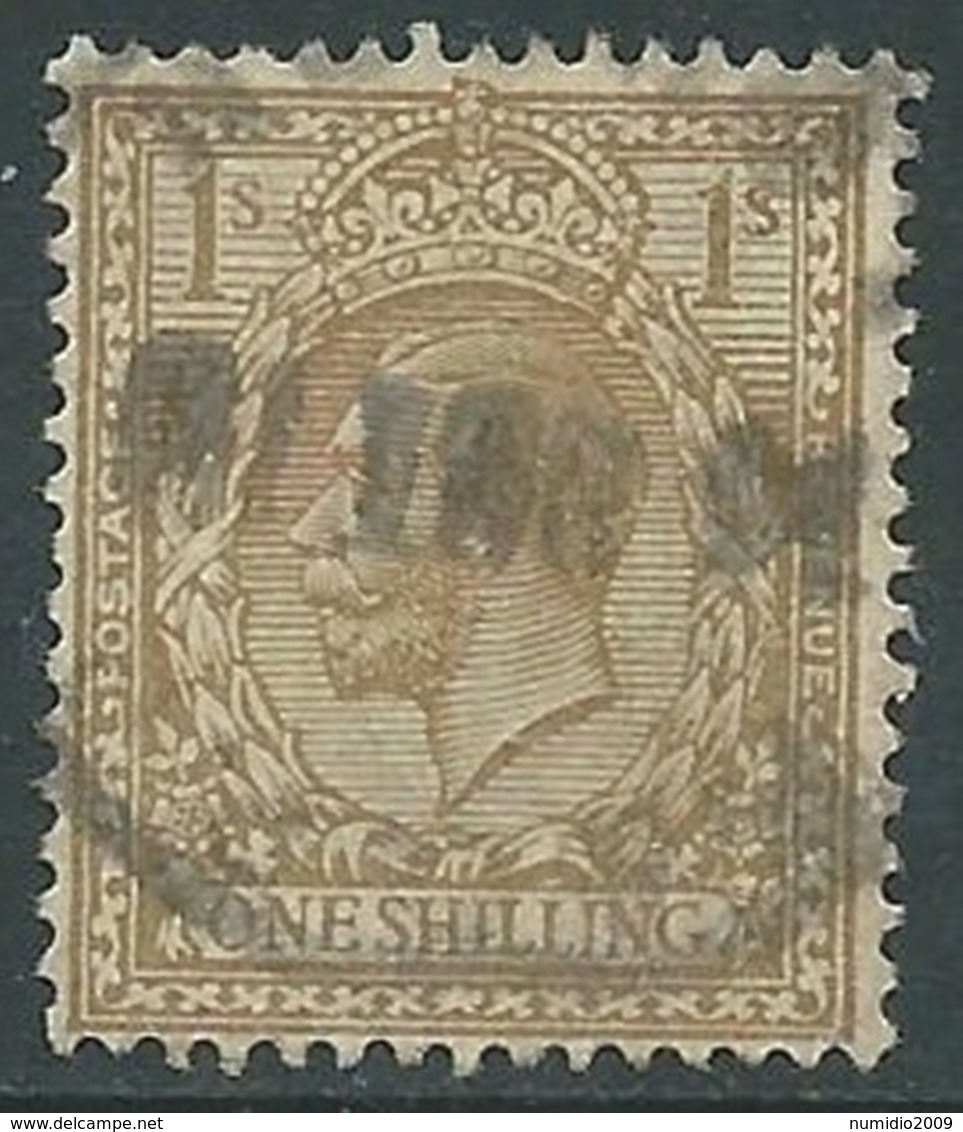 1912-24 GREAT BRITAIN USED SG 395 1s - F22-9 - Usati