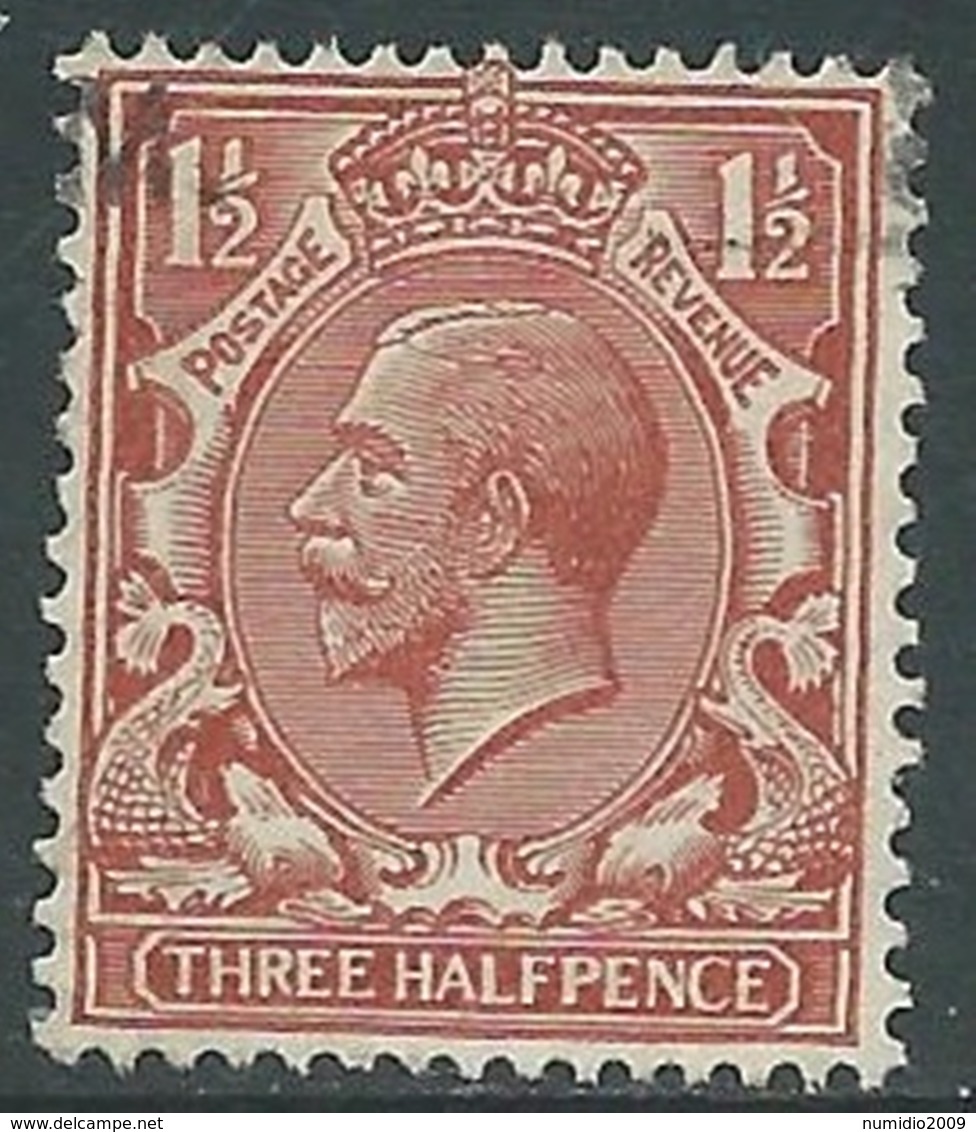 1924-26 GREAT BRITAIN USED SG 420 1 1/2d - F22-10 - Usati