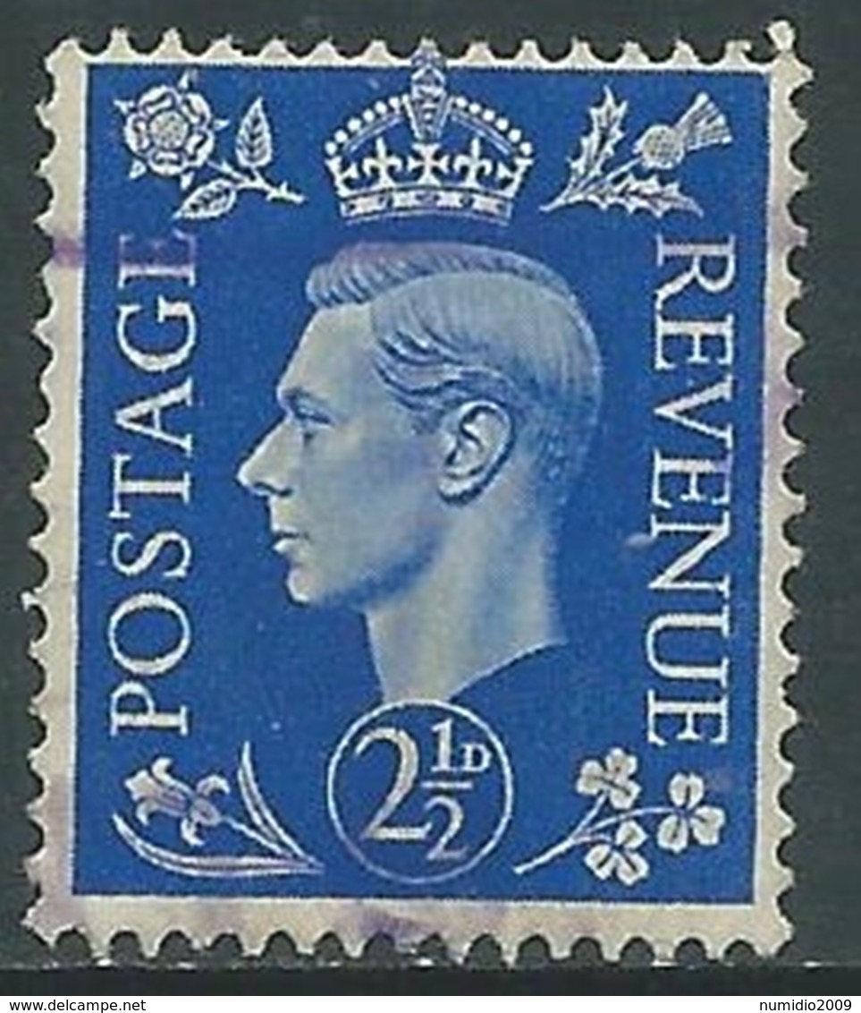 1937-47 GREAT BRITAIN USED SG 466 2 1/2d - F23-2 - Usati