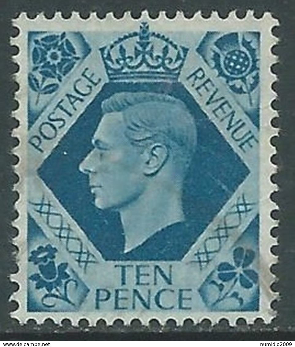 1937-47 GREAT BRITAIN USED SG 474 10d - F23-2 - Usati