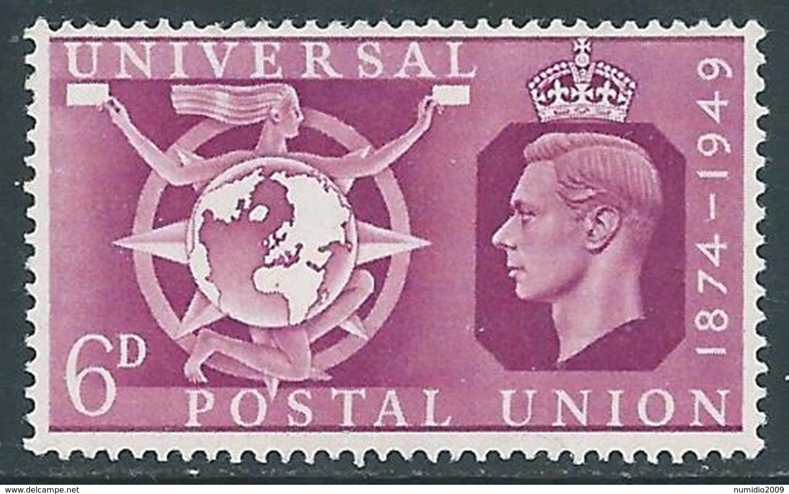 1949 GREAT BRITAIN UPU SG 501 6d MNH ** - F23-8 - Nuovi