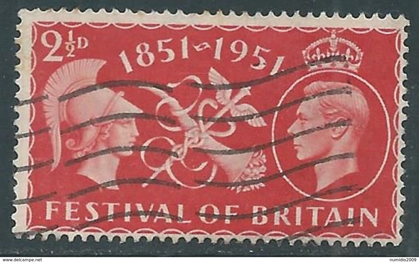 1951 GREAT BRITAIN USED COMMERCE AND PROSPERITY SG 513 2 1/2d - F23-8 - Usati
