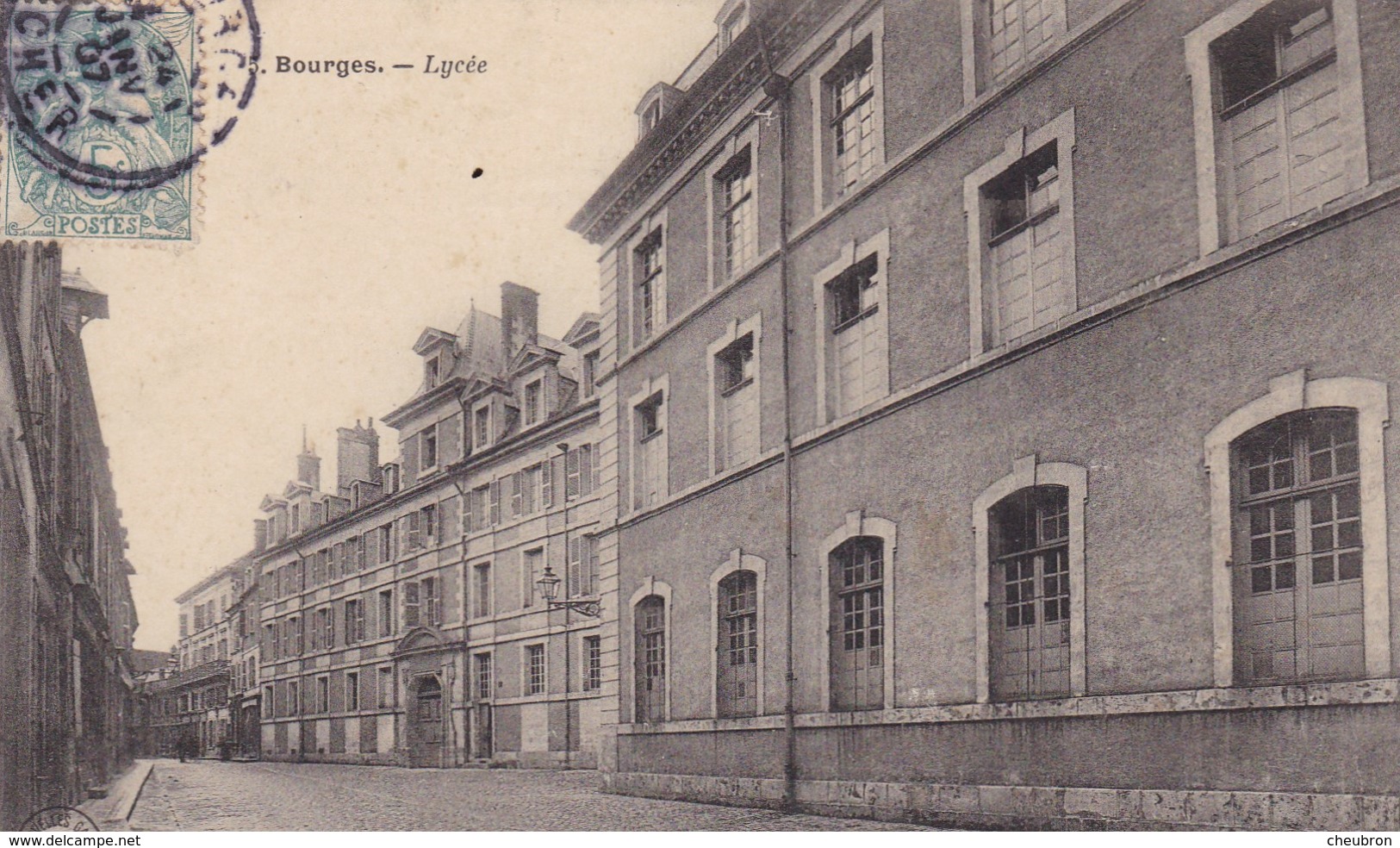 18. BOURGES. CPA  .LE LYCEE. ANNÉE 1907 - Bourges