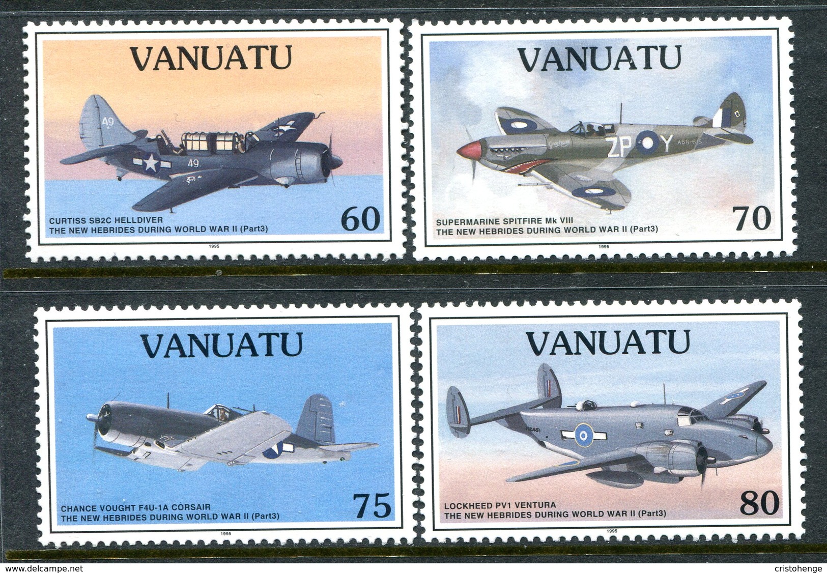 Vanuatu 1995 50th Anniversary Of Outbreak Of The Pacific War - 3rd Issue Set MNH (SG 703-706) - Vanuatu (1980-...)