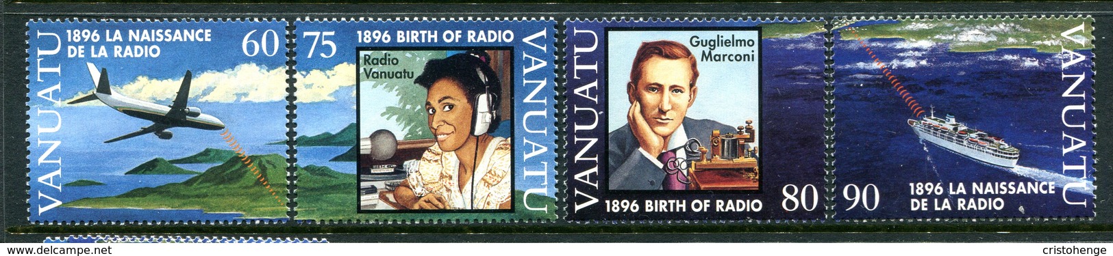 Vanuatu 1996 Centenary Of Radio Set MNH (SG 724-727) - Vanuatu (1980-...)