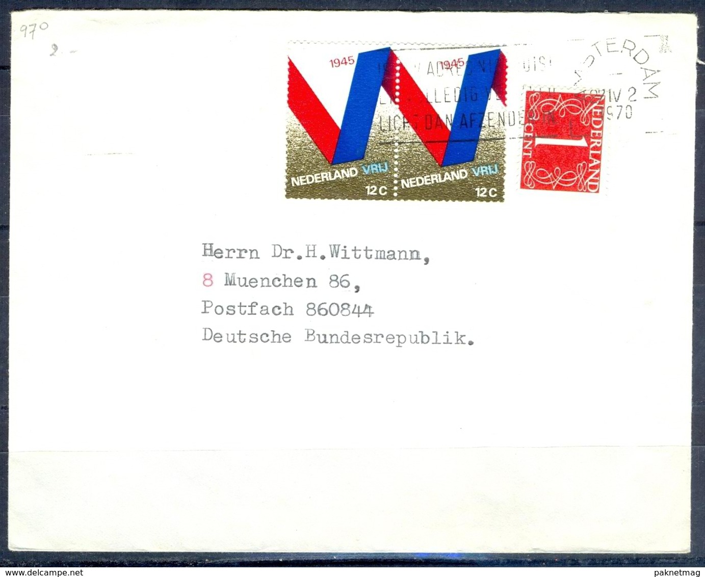 K159- Postal Used Cover. Post From Nederland. Netherlands. - Postal History