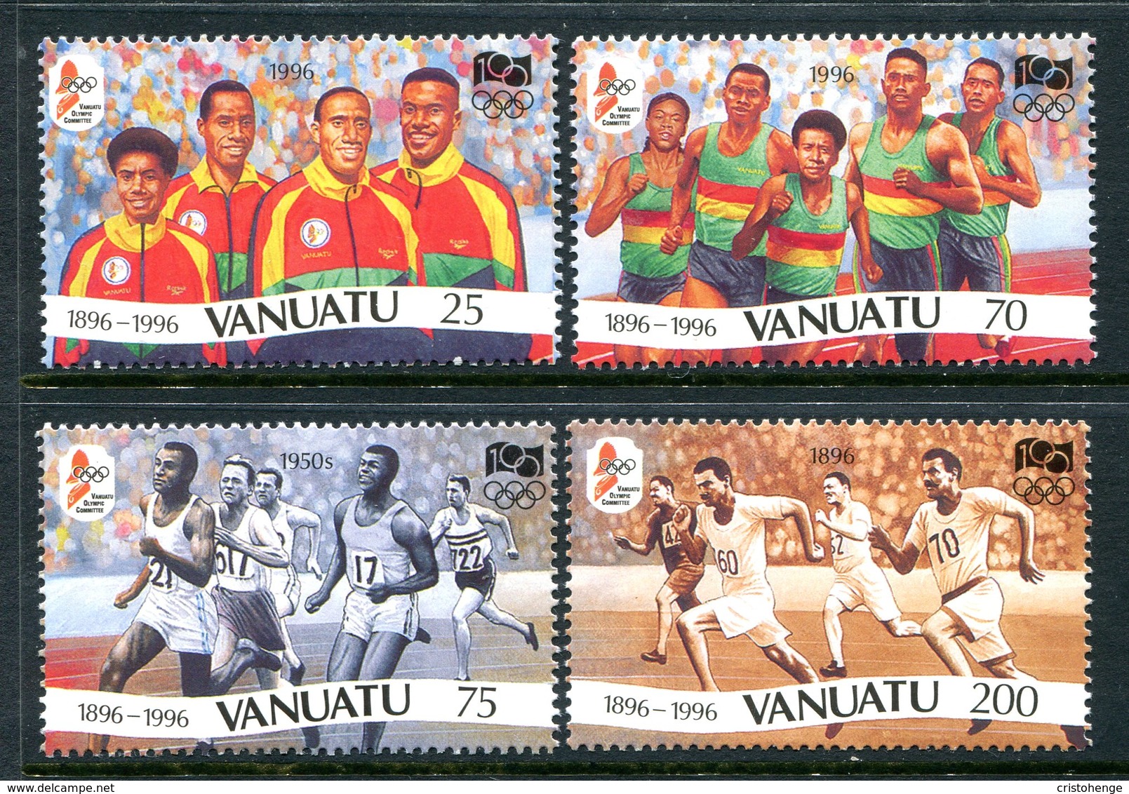 Vanuatu 1996 Centenary Of Modern Olympic Games Set MNH (SG 728-731) - Vanuatu (1980-...)
