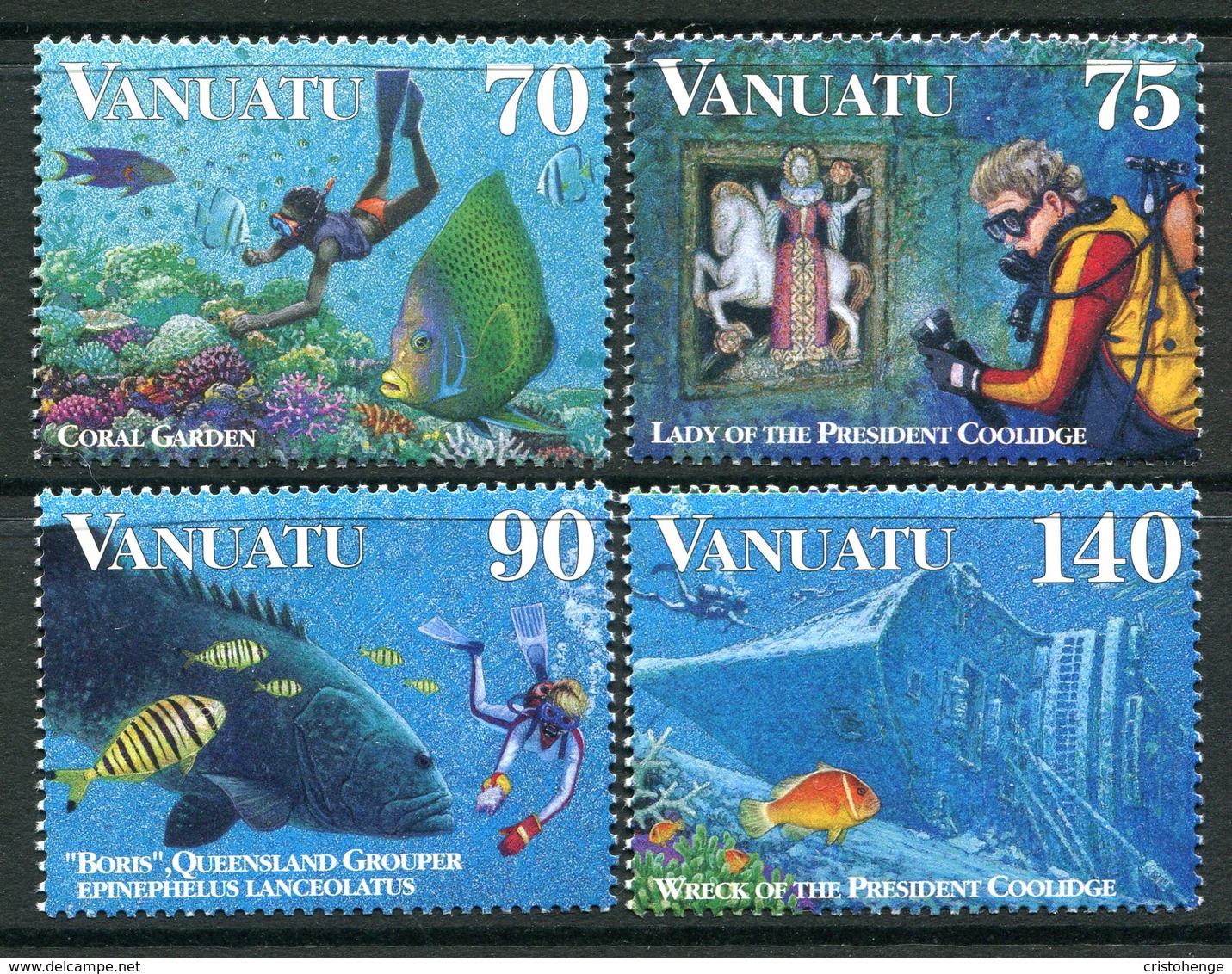Vanuatu 1996 Diving Set MNH (SG 740-743) - Vanuatu (1980-...)