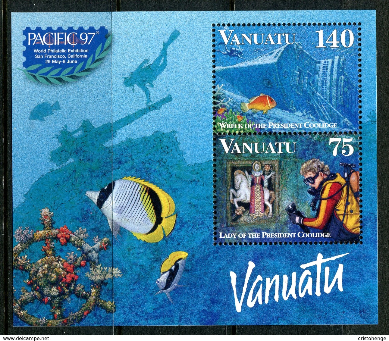 Vanuatu 1997 Pacific '97 Stamp Exhibition MS MNH (SG MS750) - Vanuatu (1980-...)