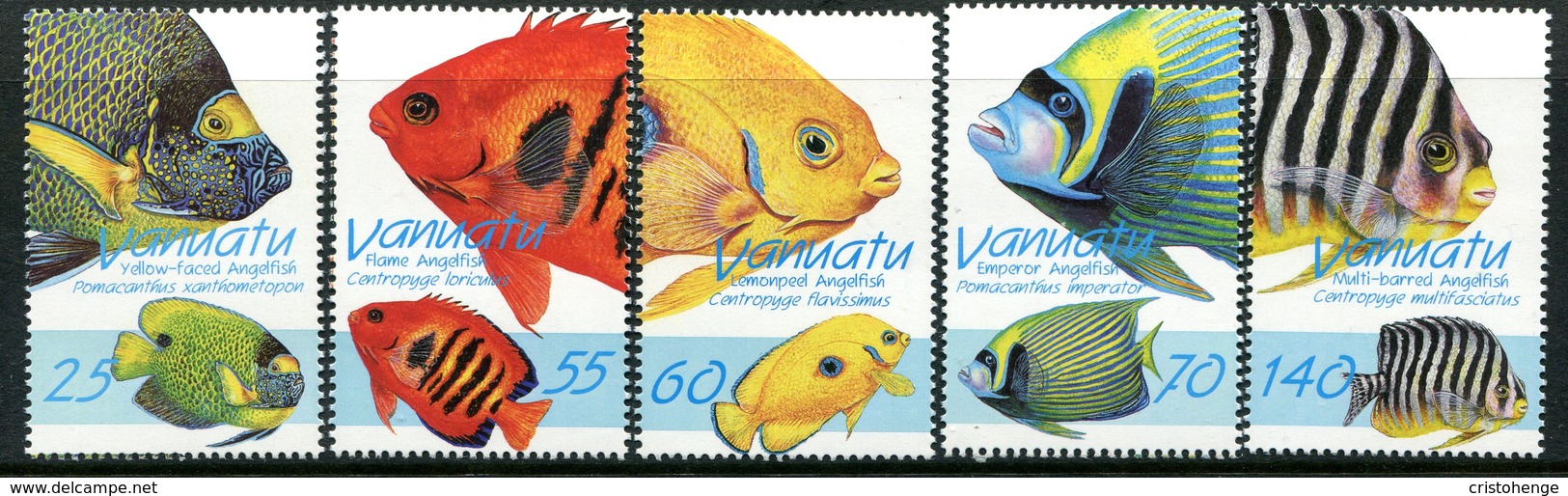 Vanuatu 1997 Angelfish Set MNH (SG 760-764) - Vanuatu (1980-...)