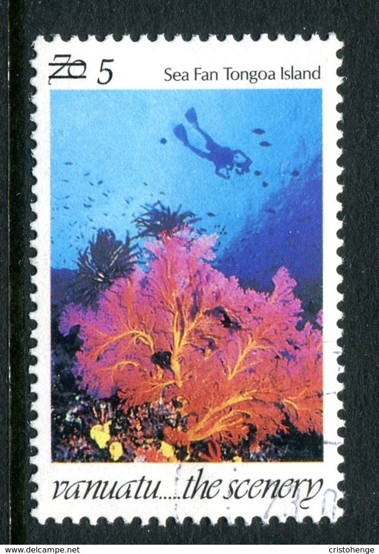 Vanuatu 1998 Scenery Surcharge - 5v On 70v Sea Fan Used (SG 765) - Vanuatu (1980-...)