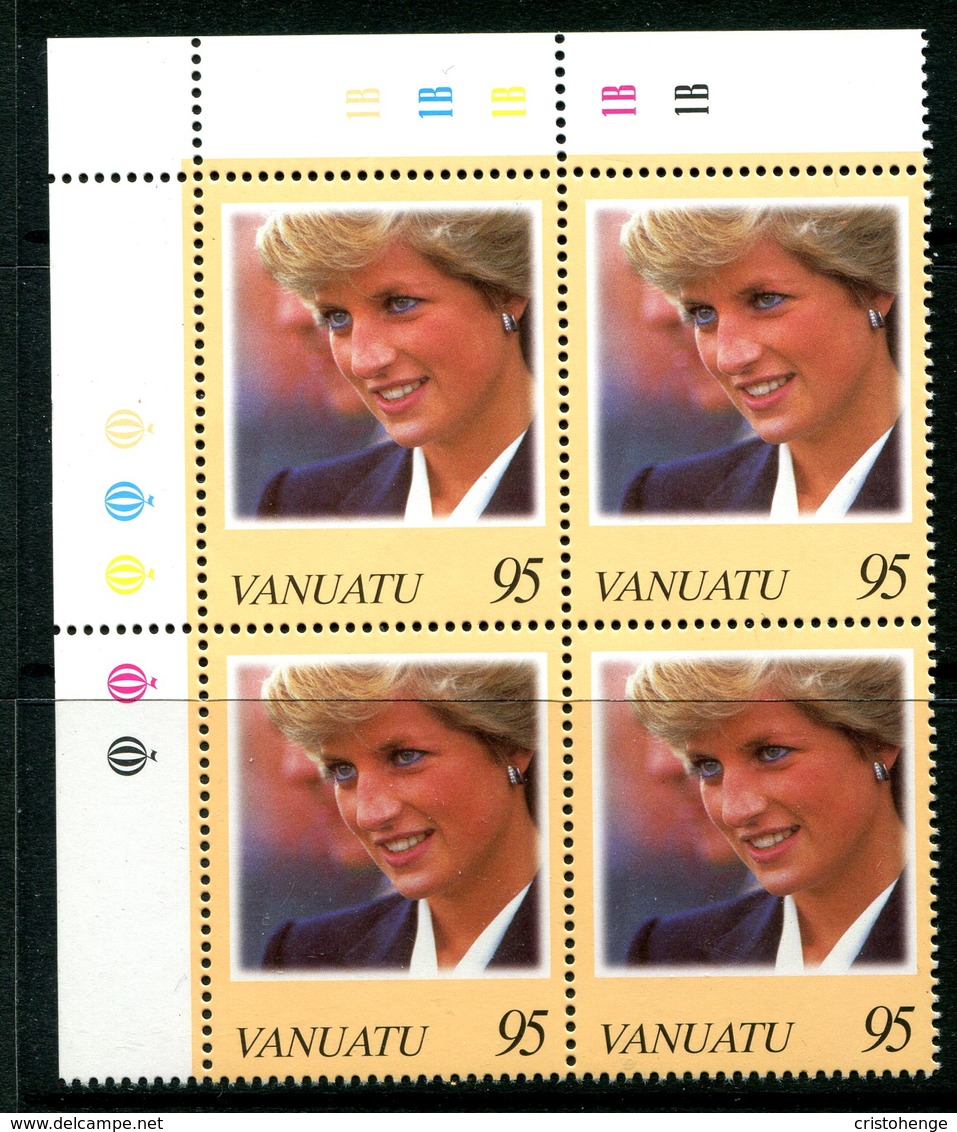 Vanuatu 1998 Diana, Princess Of Wales Commemoration - Block Of 4 MNH (SG 770) - Vanuatu (1980-...)