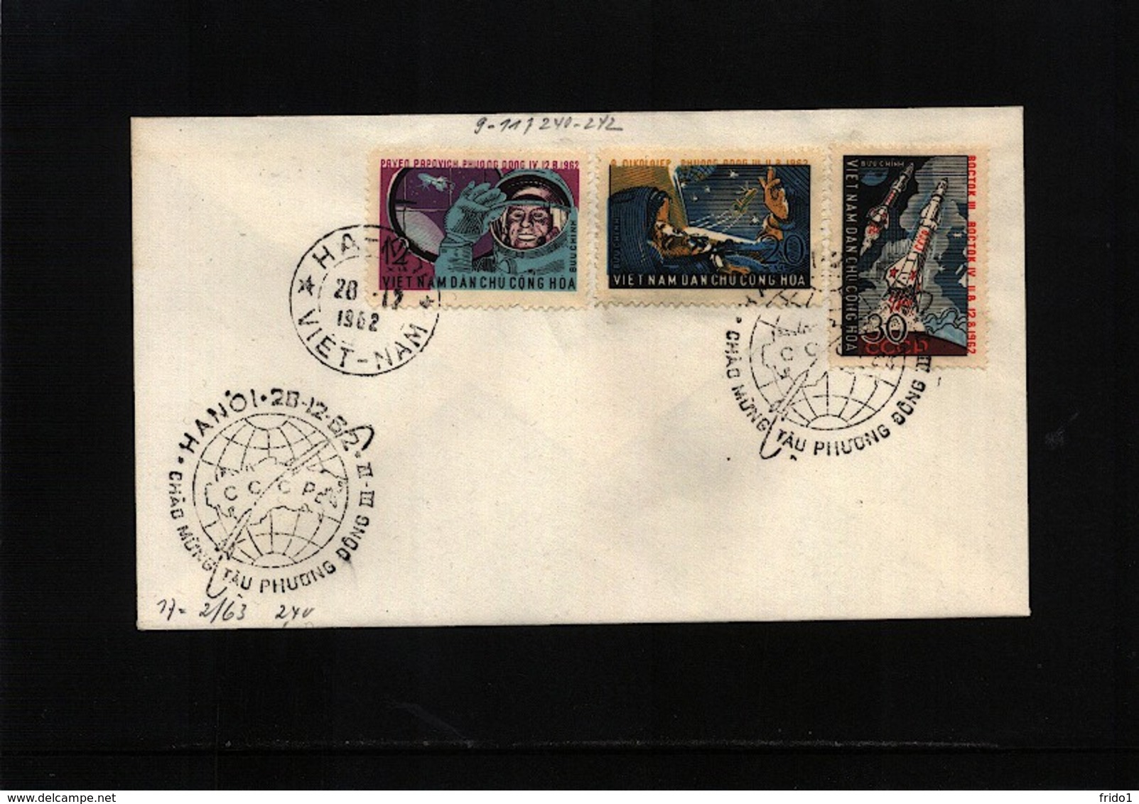 Vietnam 1962 Space / Raumfahrt Vostok III Perforated Set FDC  Interesting Cover - Asien