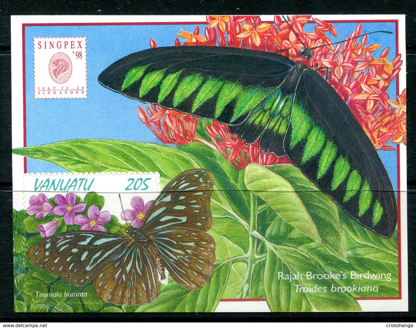 Vanuatu 1998 Butterflies MS MNH (SG MS783) - Vanuatu (1980-...)