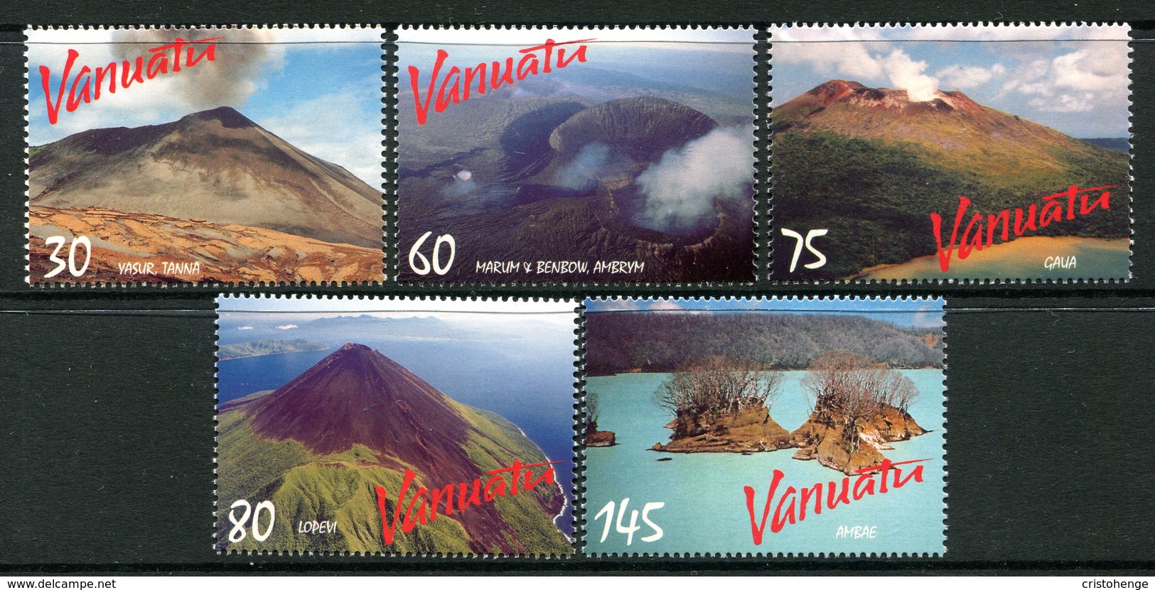 Vanuatu 1998 Volcanoes Set MNH (SG 784-788) - Vanuatu (1980-...)