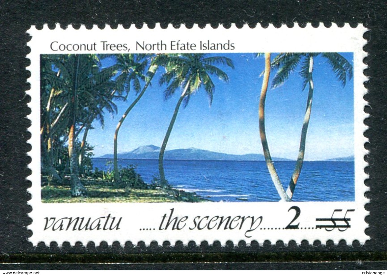 Vanuatu 1998-2000 Surcharges - 2v On 55v Coconut Trees MNH (SG 791) - Vanuatu (1980-...)