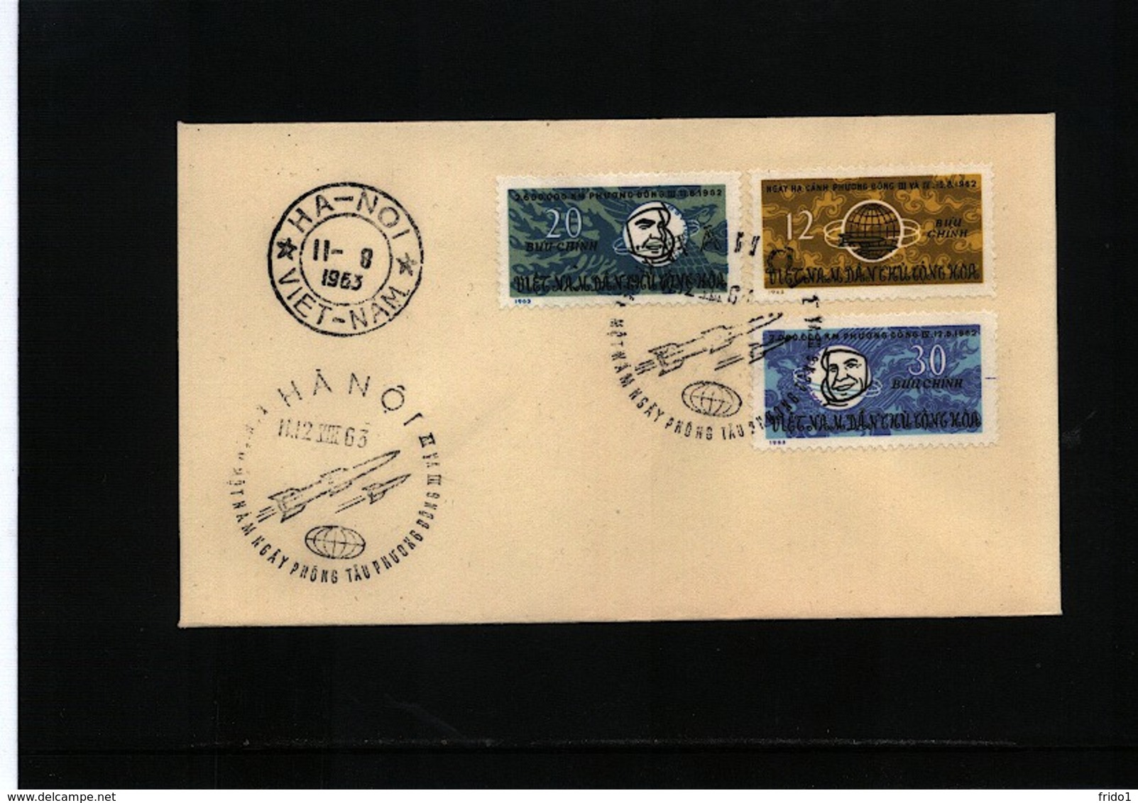 Vietnam 1963 Space / Raumfahrt Perforated Set FDC  Interesting Cover - Asien