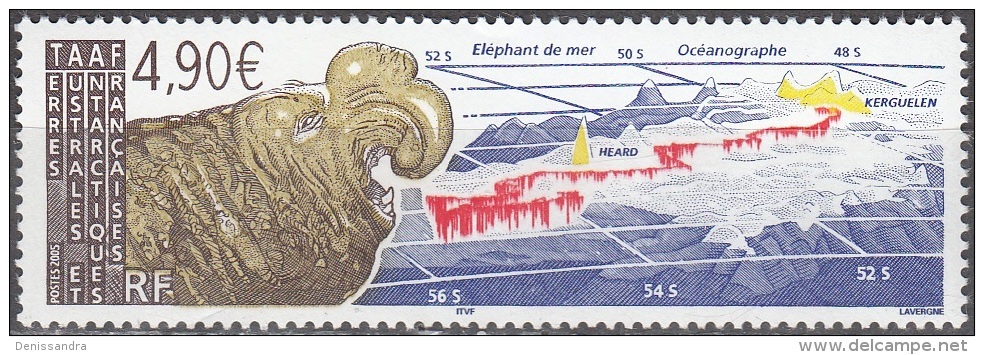 TAAF 2005 Yvert 414 Neuf ** Cote (2015) 18.50 Euro Tête D'éléphant De Mer - Neufs