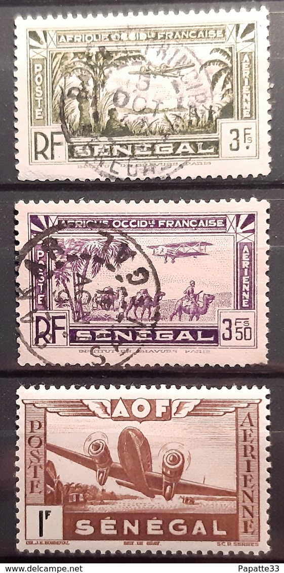 SENEGAL (Colonie Française) - POSTE AERIENNE - N°6-7-23 - Neuf SANS Charnière ** / MNH Et Obliréré (o) - Luftpost