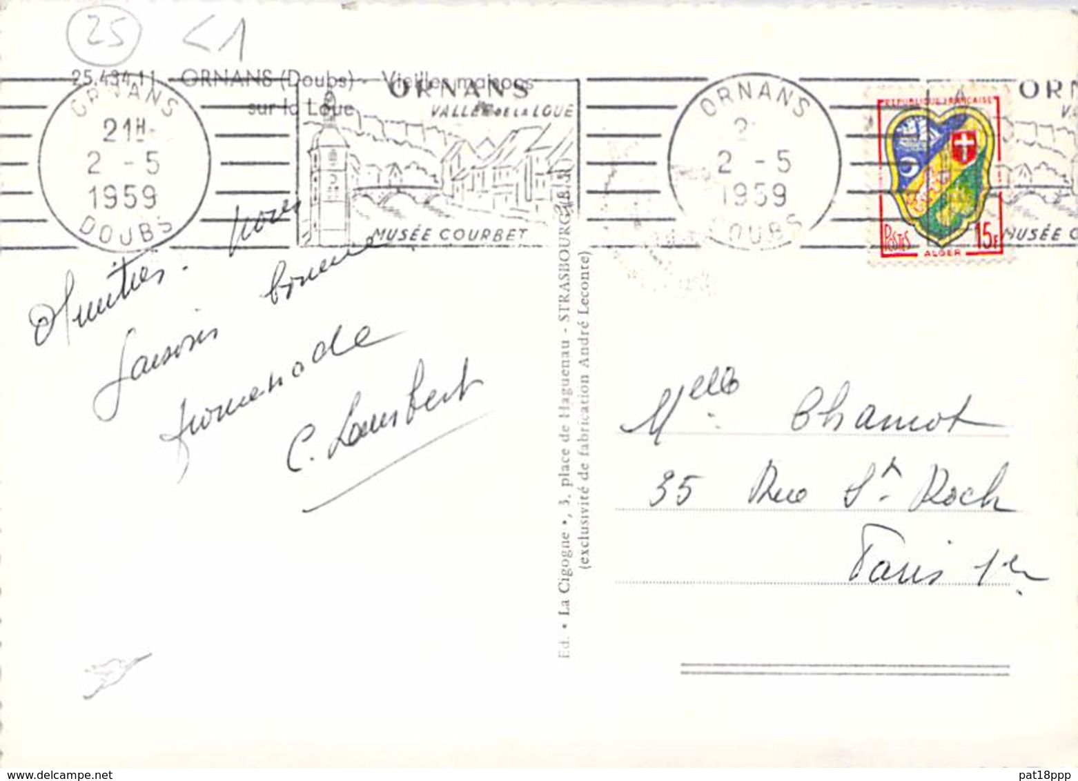 25 - ORNANS : Vieilles Maisons Sur La Loire - CPSM Dentelée Noir Blanc Grand Format 1959 - Doubs - Otros & Sin Clasificación